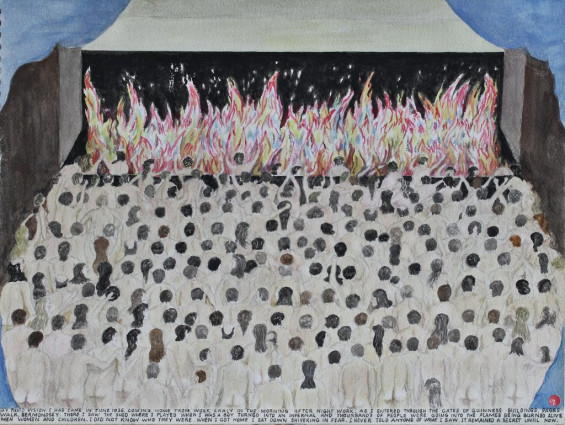 My third vision I had, came in June 1936 coming home from work early in the morning after night work. As I entered through the gates of Guinness Buildings, Pages Walk, Bermondsey, there I saw the shed where I played when I was a boy turned into an inferno and thousands of people were going into the flames being burned alive - men, women and children. I did not know who they were. When I got home I sat down shivering in fear. I never told anyone of what I saw. It remained a secret until now