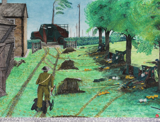 “Come on Vic, hurry up. The Germans are coming up the road,” shouted my driver. “I am coming now Ginger, get ready,” I shouted back, leaping out of the slit trench and picking up a lanyard knowing that there wasn’t any left in the troop to blow up anymore guns. As I began to race towards the gun Quad, Rosendaal gun positions reminds me of the willows positions at Auchy. Suddenly my thoughts were interrupted as again I felt the wind of bullets passing me. Some of the German infantry survived the onslaught of the 25 pounder gun. “Achtung” I never did understand their language.