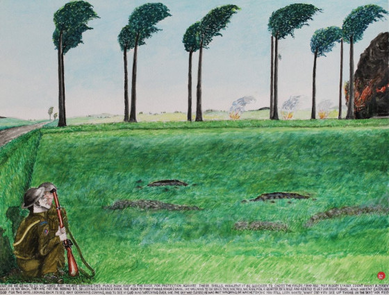 “What are we going to do, Vic?” asked Red. “We are leaving this pace now, keep to the edge for protection against these shells.” “Wouldn’t it be quicker to cross the field?” said Red. “Not bloody likely. I don’t want a Jerry’s bullet in my back. They are not far behind us, so let’s go.” I crossed over the road to find it was a river canal. “We will have to back this side,” said Red. We ran for a quarter of a mile and rested to get our breath back and haven’t eaten any food for two days, looking back to see any Germans coming, and to see if God was watching over me, the sky was closed. He was not watching, or was he? “Eh, Vic. You still look white. What did you see up there in the sky?” asked Red.