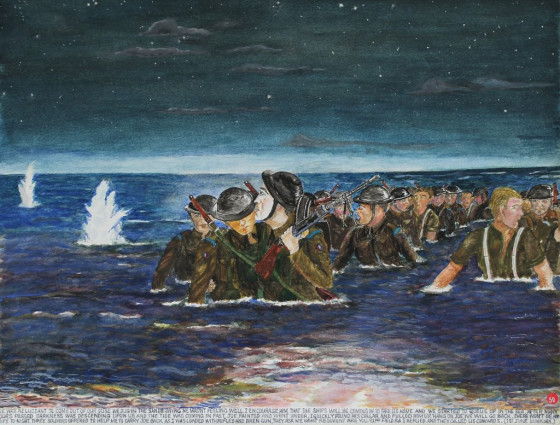 Joe was reluctant to come out of our dune we dug in the sands saying he wasn’t feeling well. I encouraged him that the ships will be coming in to take us home and we started to queue up in the sea. After many hours passed, darkness was descending upon us and the tide was coming in fast. Joe fainted and went under. I quickly found his collar and pulled him up. “Hang on Joe, we will go back. There won’t be any ships tonight.” Three soldiers offered to help me to carry Joe back as I was loaded with rifles and Bren gun. They asked me “What regiment are you?” “92nd Field R.A.” I replied. And they called us cowards. 1st June, Dunkirk.