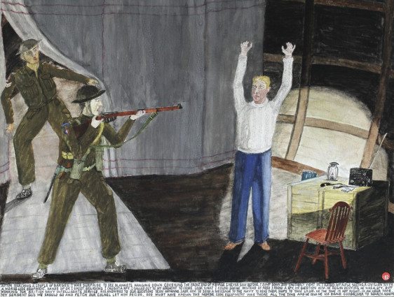 After searching a couple of barges, I was surprised to see blankets hanging down covering the front end of the barge I never saw before. I jumped down and cautiously went in. I raised my rifle seeing a civilian with a Morse code equipment. “ Hands up or I shoot,” believing I caught a spy. I called out to my sergeant to “Come look what I found. I found a spy.” We questioned him. He began denying he was a spy but working for British Navy Intelligence Service. His answers to our questions seemed genuine. I asked him to send a message to the Navy to send their ships to take us off. “ No the time is not right. In an hour’s time.” My sergeant said we should go and fetch our Colonel, let him decide. God must have known the Morse code equipment was there all the time and he told me his brave Godsoldier to search again.
