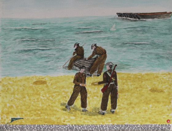 The Colonel asked me can I borrow the rowing boat to go out to the barge to send a message to the British Navy to send ships out to take off the B.E.F. rear guards off the beach of Dunkirk. The sergeant said that the boat had so many bullet holes in it, that it can only hold three men instead of six. I said, “I will row you out there.”
“No, I want you to stand guard over us in case there are other soldiers get the same idea. You have my permission to shoot them down. The sergeant will row us out.”
“Sir, if you go any further than that barge with intent of rowing to England I’ll promise you I will sink you and the rowing boat. Do you understand me. I intend to row back to England tonight.”
The colonel left and came back handing me a loaf of bread. “This is for you from the operator for not shooting him for a spy. We have contacted the British Navy and they said they are coming to take us off the beach tonight.” My Colonel asked was there any trouble. “Yes, Sir. There were four soldiers wanted to take the boat by force. I convinced them what we are doing to get ships in. They left peacefully.”