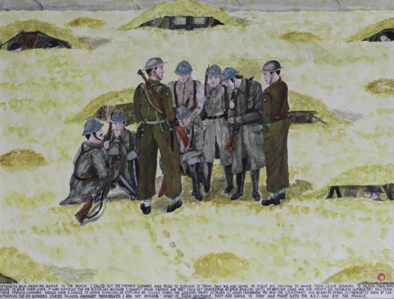 Returning back from the barge to the beach, I called out the French gunners and tried to explain to them that we are going to fight on, trying to make them leave Dunkirk to rejoin their own army to save their lives. It was difficult for me to explain because I couldn’t speak French and they could not understand or speak English, until my officer came and asked “What’s the problem, Gunbuster?”
“Sir, I think these French gunners should have a choice to leave Dunkirk or stay and be killed when the Germans attack at dawn tomorrow.” “Yes” said the Lieutenant and began to speak in French to them of the situation. The six gunners started talking amongst themselves. I asked my officer “What is their decision?” “They are going to stay and fight with the B.E.F. and die for France.”