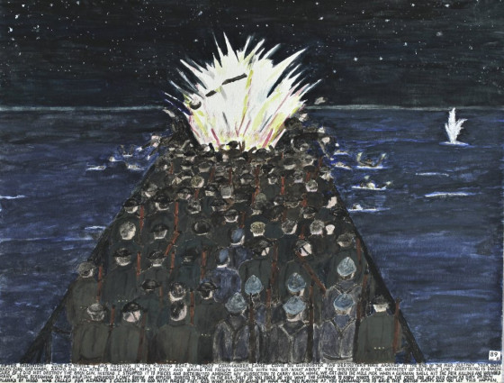 After midnight June 4th while I was resting in the rowing boat my Troop Commander came.
“Come on Gunbuster, two destroyers have arrived at the end of the pier. Destroy your boat, Bren gun, gas mask, ammo and all kits to make room, rifles only and bring the French gunners with you.
“Sir, what about the wounded and the infantry up the front line?”
“Everything is taken care of.”
I did not destroy the Bren gun. Instead I stripped it to pieces and distributed amongst my subsection to carry back home. We got onto the Mole pier when a German shell hit the pier killing and wounding many, some screaming out for help, “I am wounded, I can’t swim”. An officer shouted to those in the sea. “Shut up you fools. Do you want the Germans to know what’s going on?”
The cries for help died away as they drowned. Planks of wood was called for repairs. I called out to God with raised fist, “God, what kind of game of war are you playing at. You command me to save the British Army and you let this happen.”